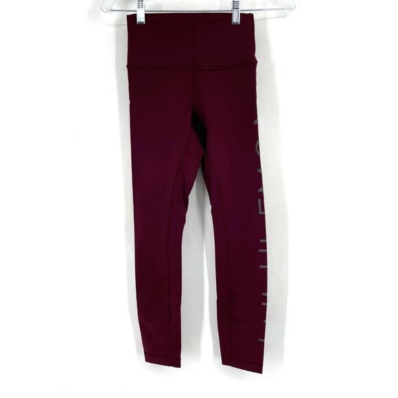 Lululemon Wunder Under High Rise 25" Size 4 Lunar New Year Full-On Luon Garnet - Picture 1 of 8